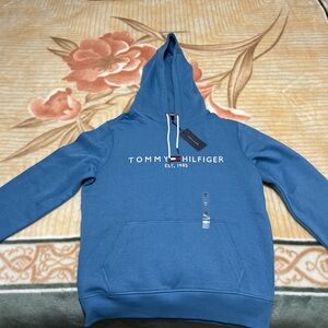 Tommy Hilfiger Blue Logo Pullover Hoodie – Men’s Medium – NWT